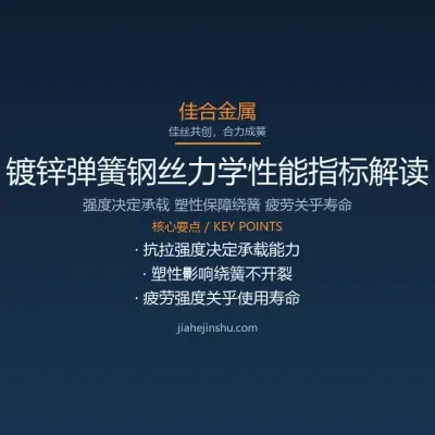 镀锌弹簧钢丝力学性能指标解读:强度、塑性、疲劳