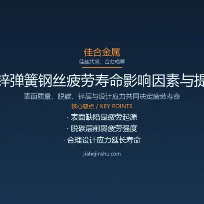 镀锌弹簧钢丝疲劳寿命影响因素与提升方法