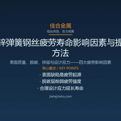 镀锌弹簧钢丝疲劳寿命影响因素与提升方法