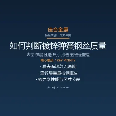 如何判断镀锌弹簧钢丝质量：采购必看的五个维度