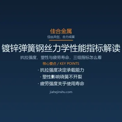 镀锌弹簧钢丝力学性能指标解读：强度、塑性、疲劳