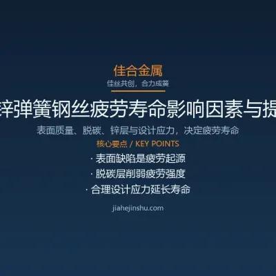 镀锌弹簧钢丝疲劳寿命影响因素与提升方法