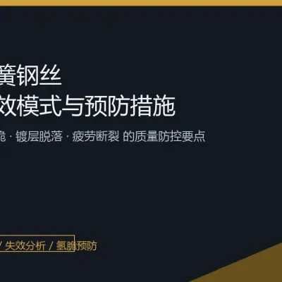 镀锌弹簧钢丝常见失效模式与预防措施：绕簧开裂、氢脆与镀层脱落的质量防控要点